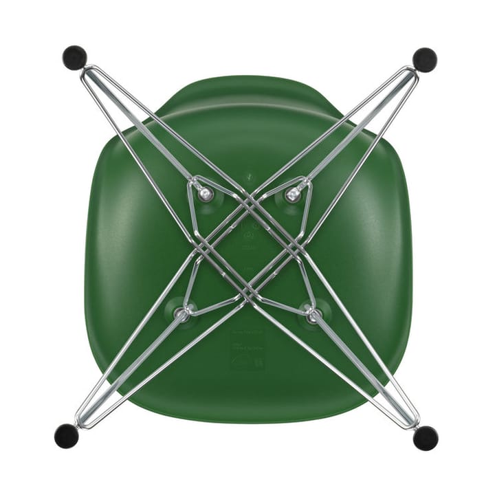 Eames Plastic Side Chair RE DSR stol, 17 emerald -chrome Vitra