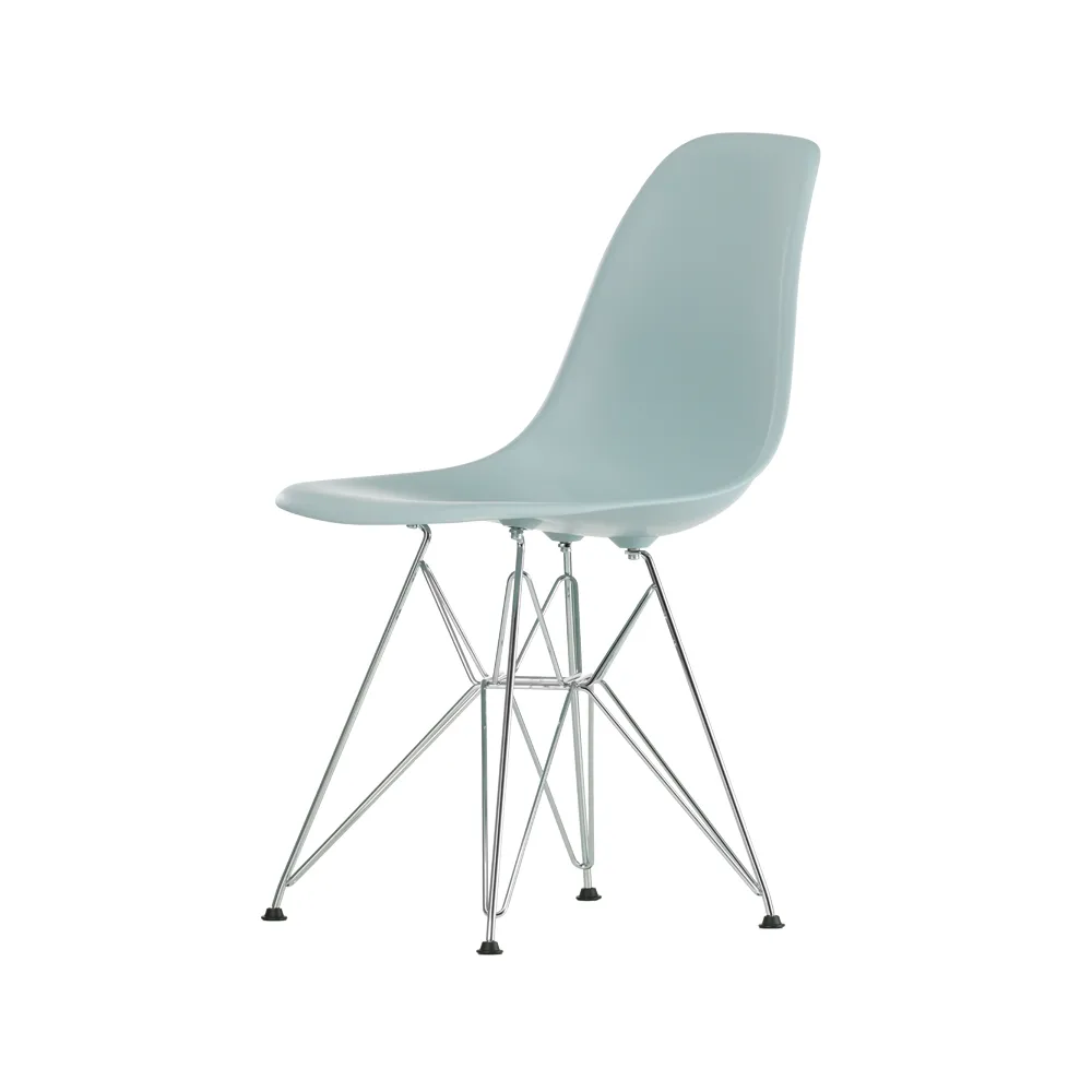 Eames Plastic Side Chair RE DSR stol, 23 ice grey-chrome Vitra