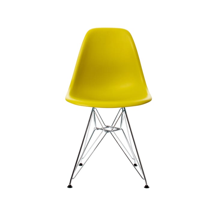 Eames Plastic Side Chair RE DSR stol - 34 mustard-chrome - Vitra