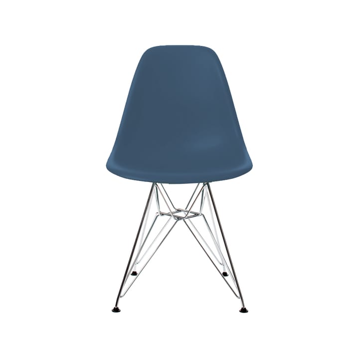 Eames Plastic Side Chair RE DSR stol - 83 sea blue-chrome - Vitra