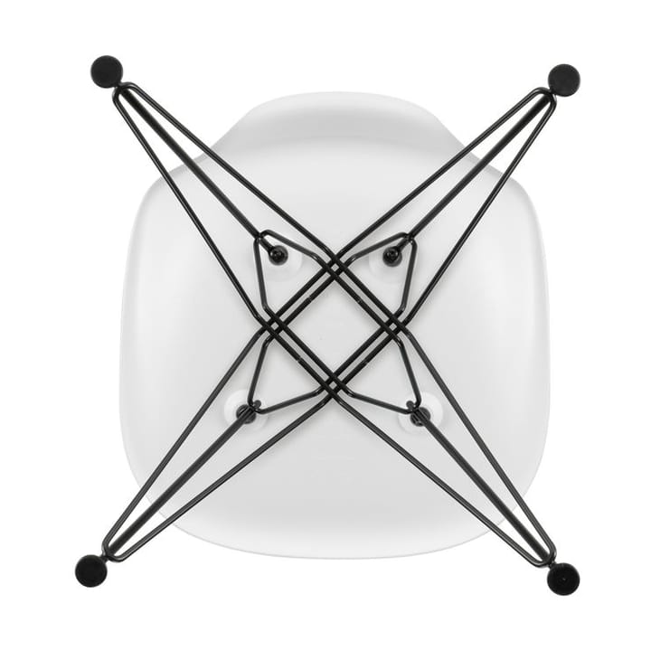 Eames Plastic Side Chair RE DSR stol, 85 cotton white-basic dark Vitra