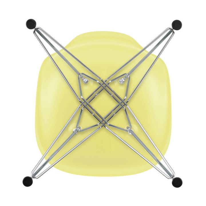 Eames Plastic Side Chair RE DSR stol, 92 citron-chrome Vitra