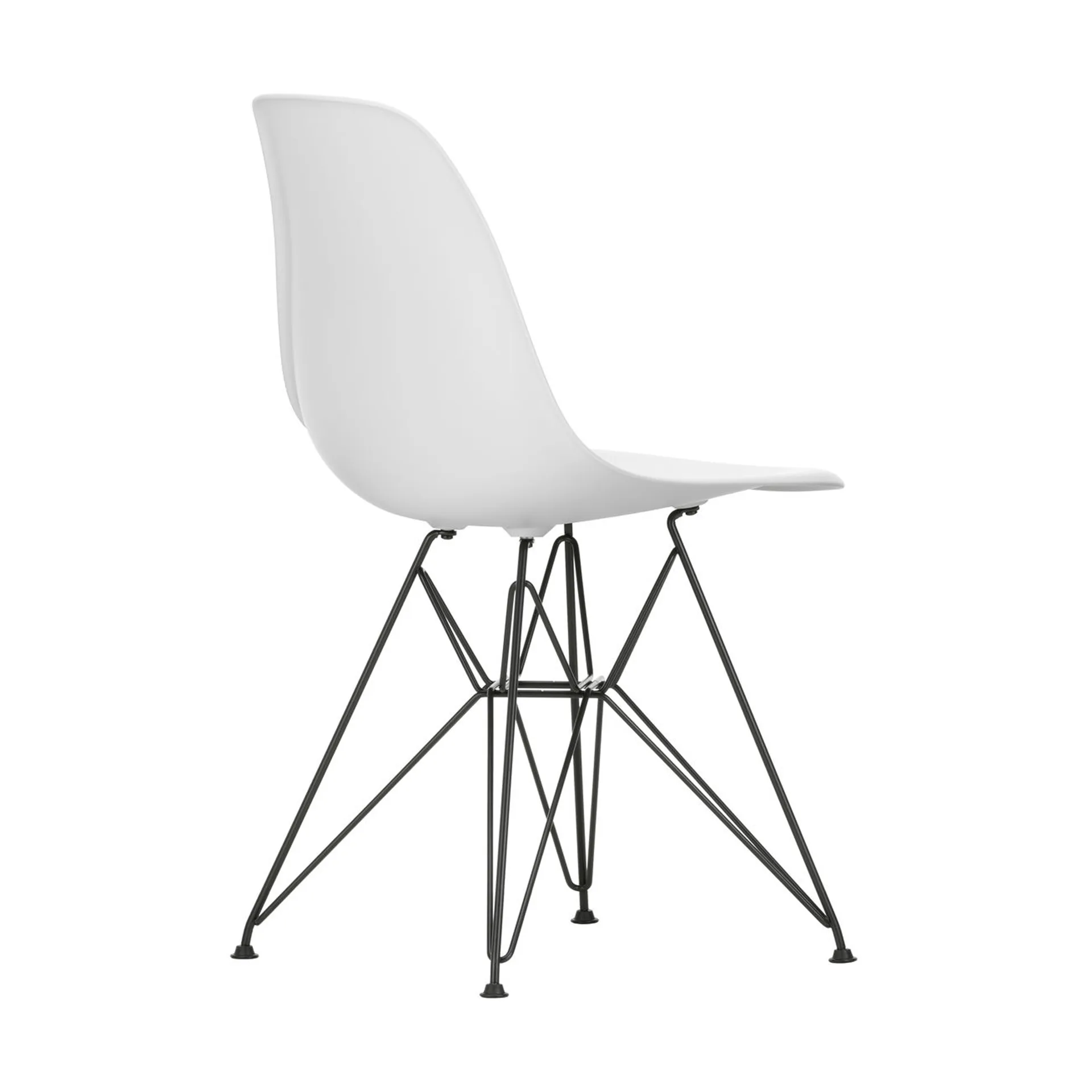Eames Plastic Side Chair RE DSR stol, White-basic dark Vitra