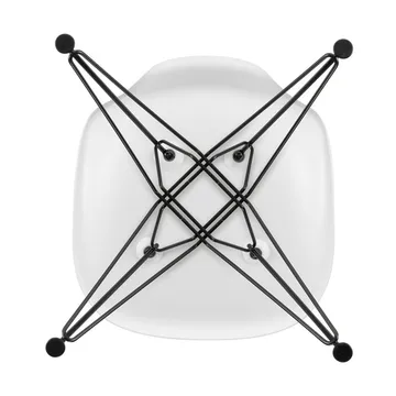 Eames Plastic Side Chair RE DSR stol - White-basic dark - Vitra
