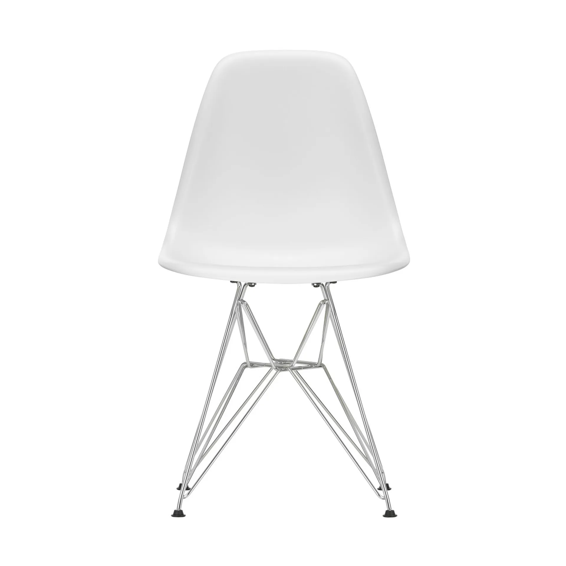 Eames Plastic Side Chair RE DSR stol, White-chrome Vitra