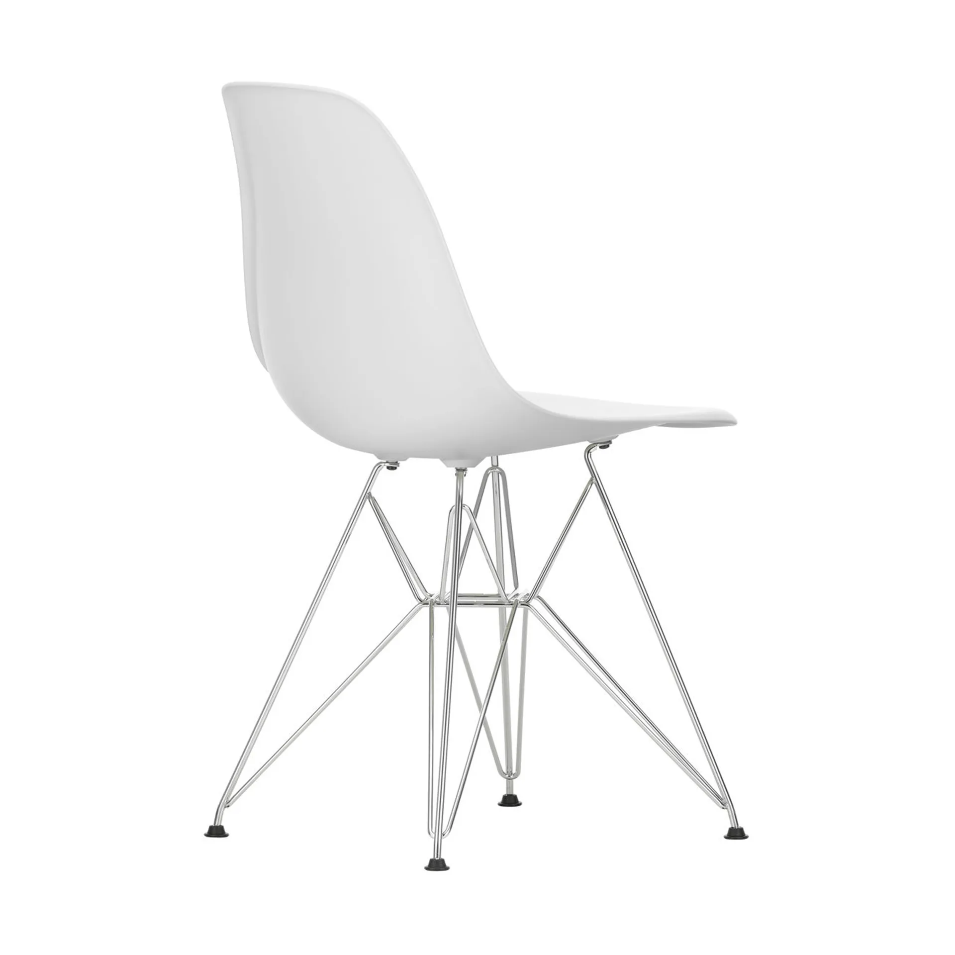 Eames Plastic Side Chair RE DSR stol, White-chrome Vitra