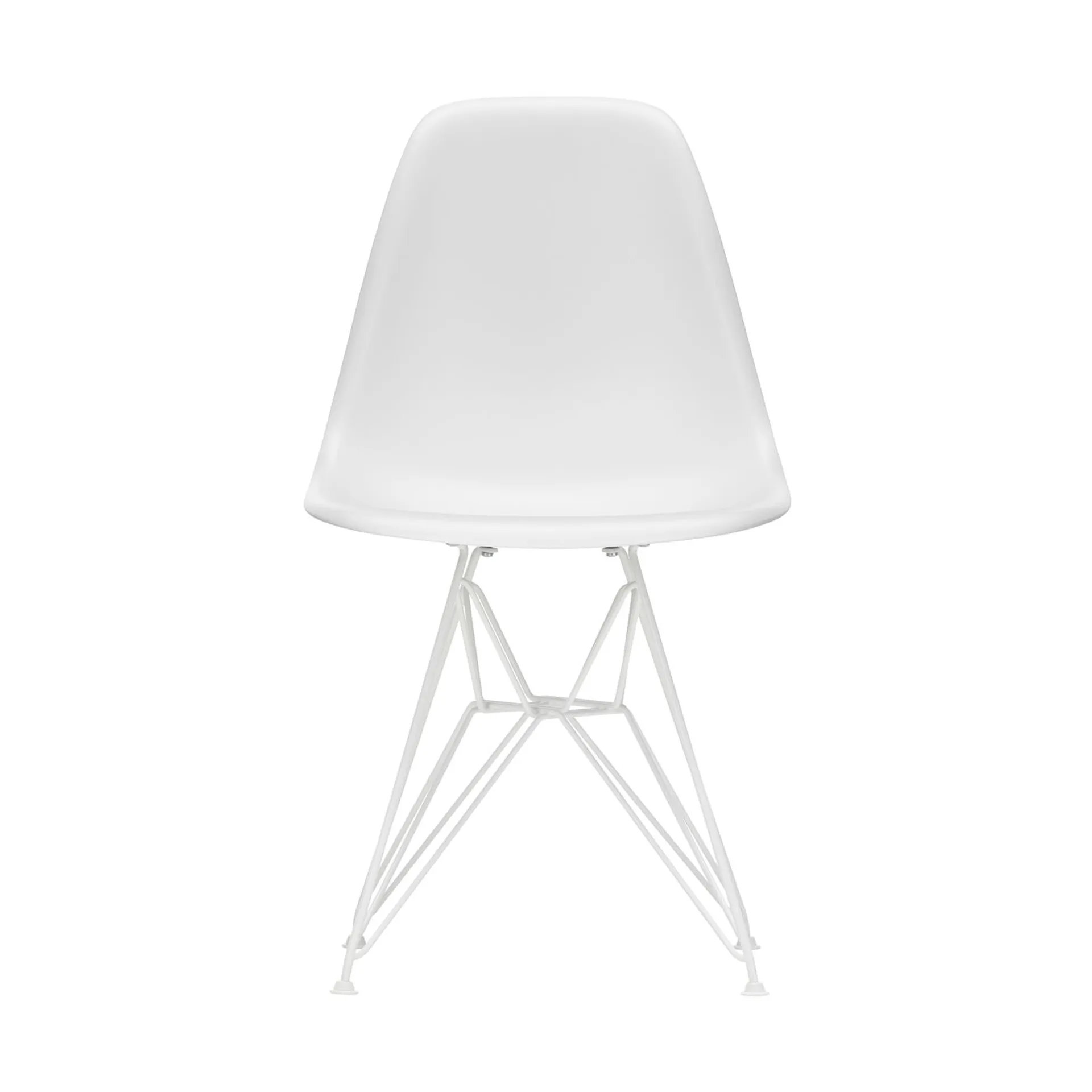 Eames Plastic Side Chair RE DSR stol, White-white Vitra
