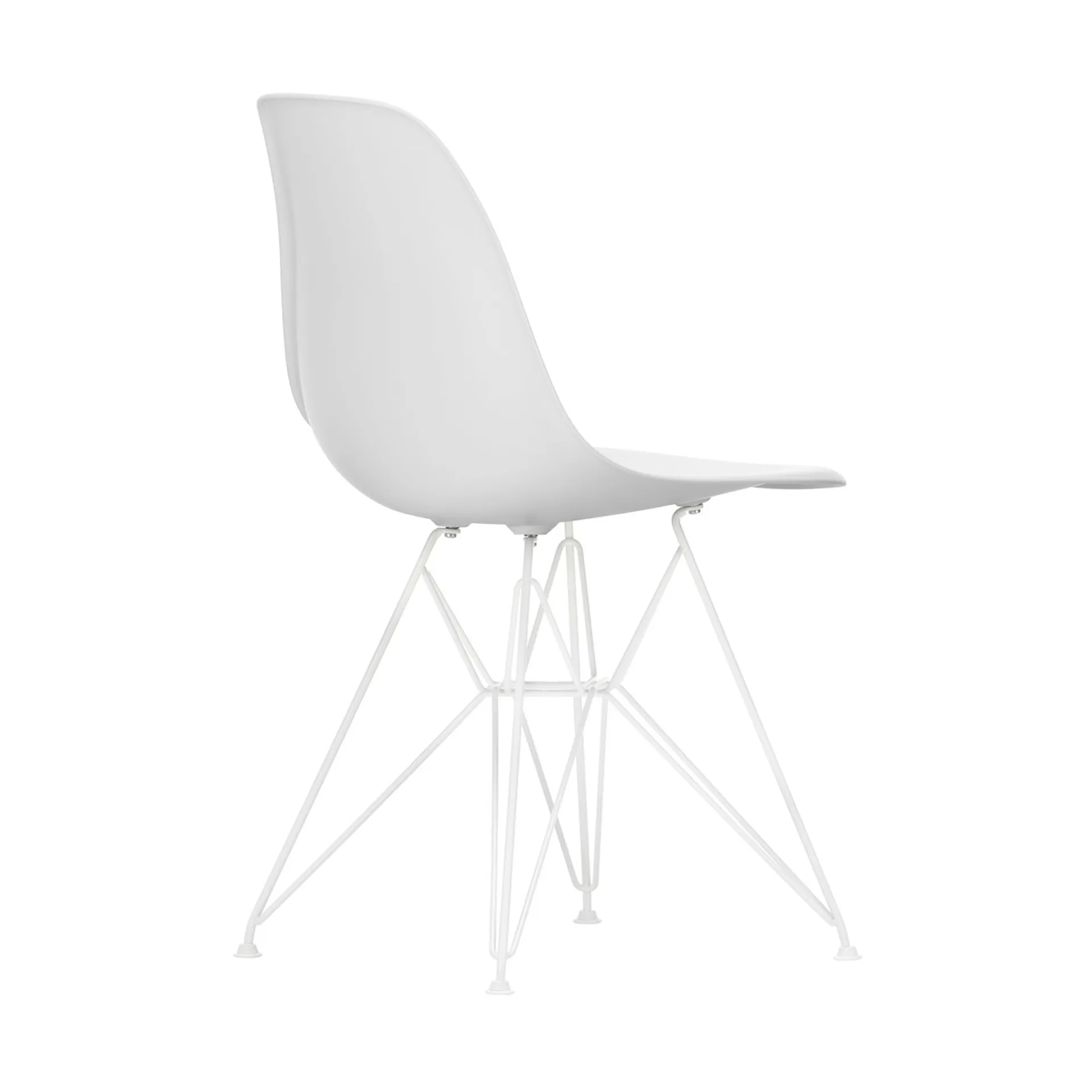 Eames Plastic Side Chair RE DSR stol, White-white Vitra