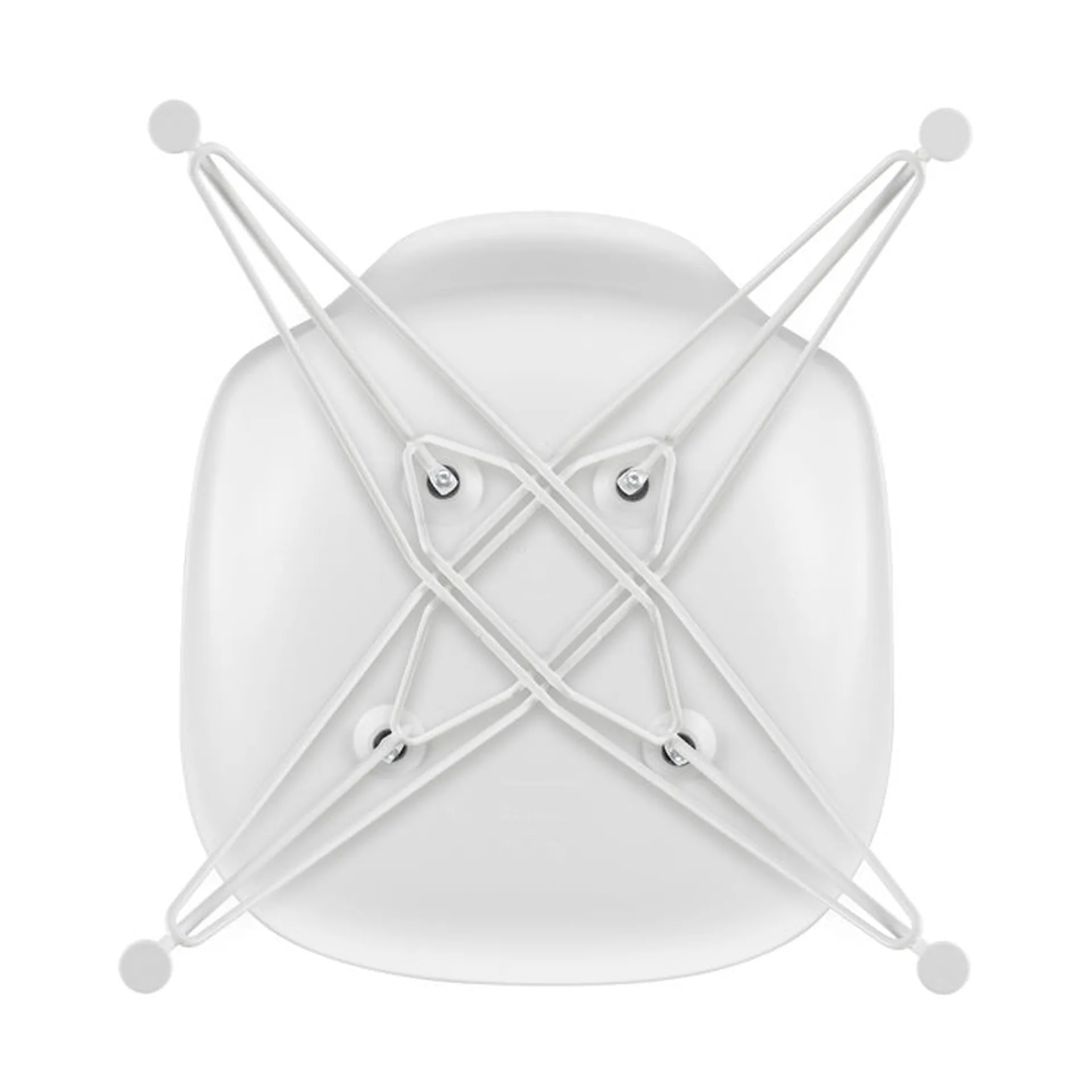 Eames Plastic Side Chair RE DSR stol, White-white Vitra