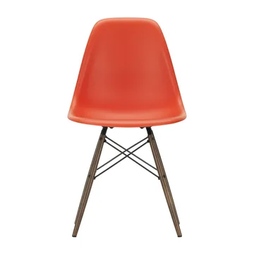 Eames Plastic Side Chair RE DSW stol - 03 poppy red-dark maple - Vitra