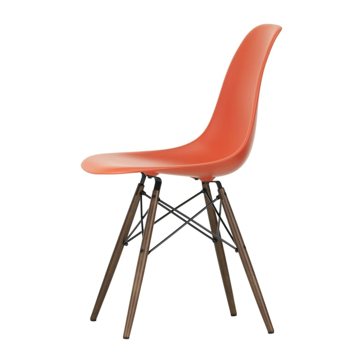 Eames Plastic Side Chair RE DSW stol - 03 poppy red-dark maple - Vitra