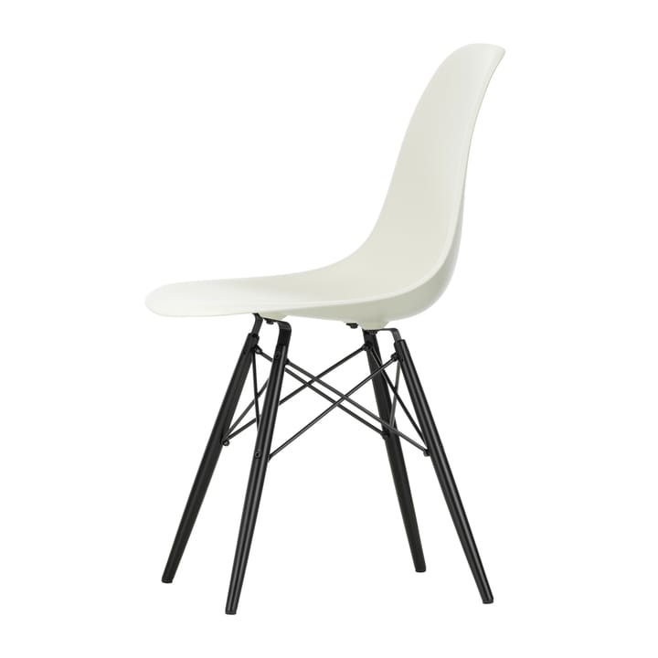 Eames Plastic Side Chair RE DSW stol, 11 pebble-black maple Vitra