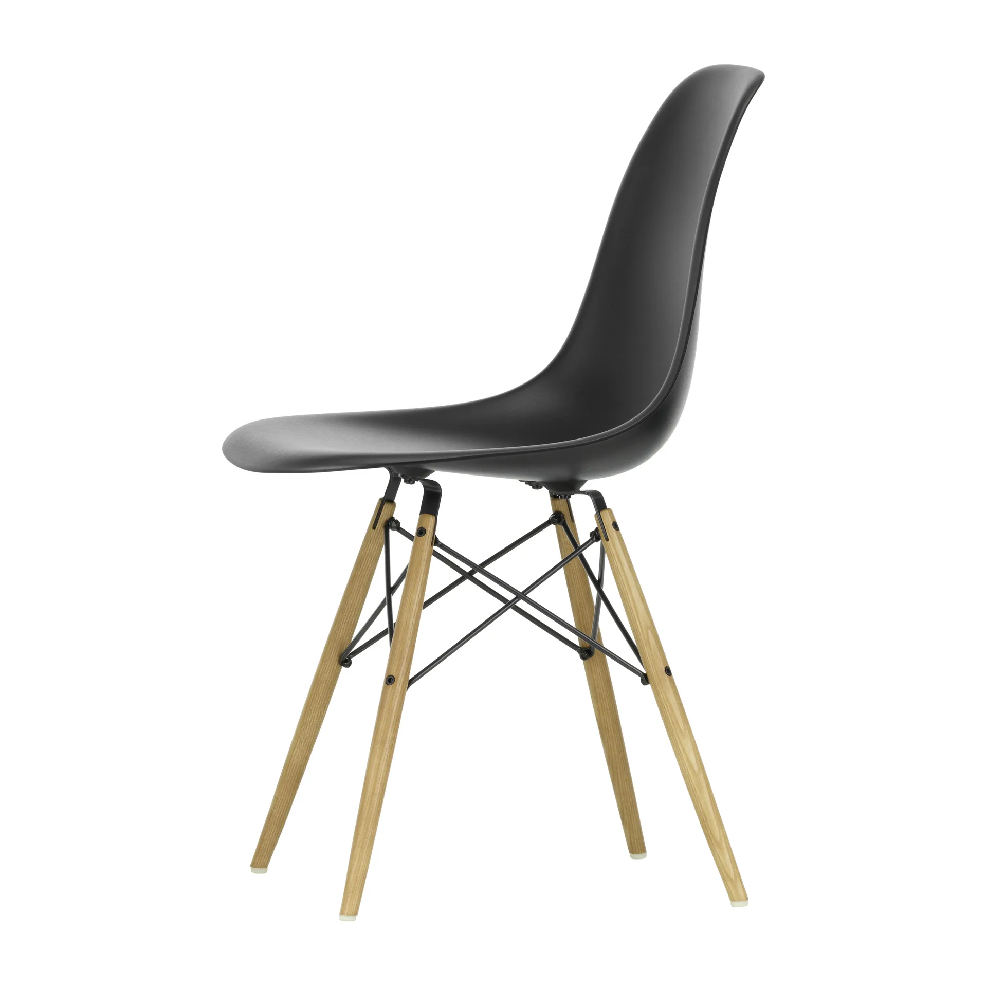 Eames Plastic Side Chair RE DSW stol, 12 deep black-ash Vitra