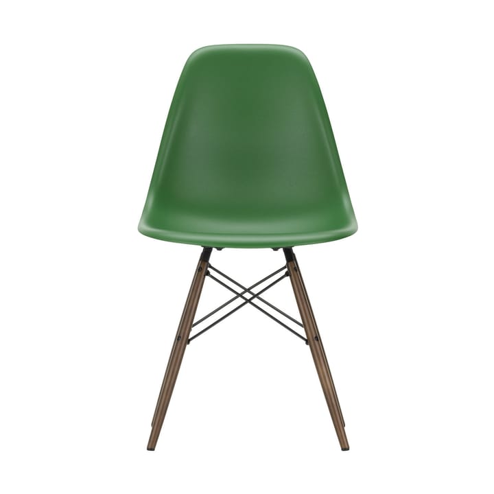 Eames Plastic Side Chair RE DSW stol - 17 emerald -dark maple - Vitra