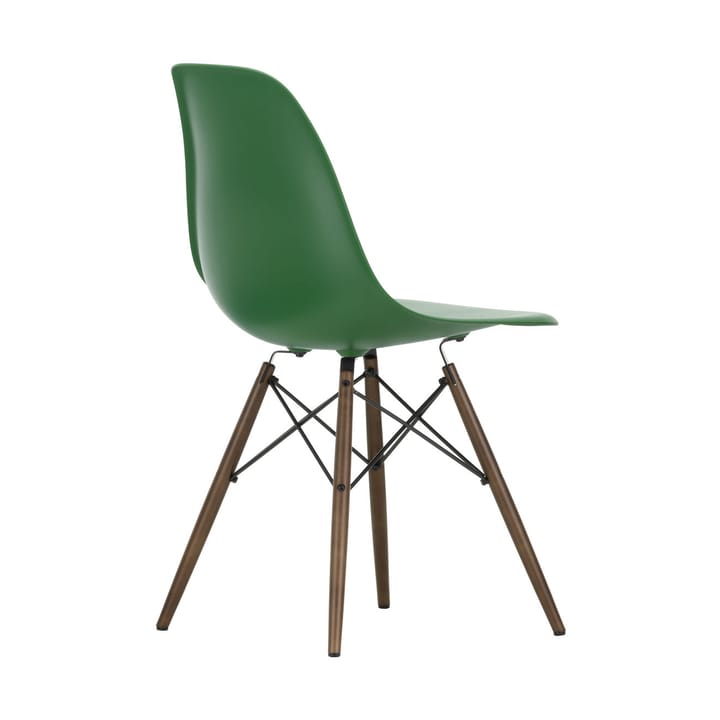 Eames Plastic Side Chair RE DSW stol - 17 emerald -dark maple - Vitra