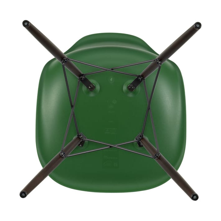 Eames Plastic Side Chair RE DSW stol - 17 emerald -dark maple - Vitra