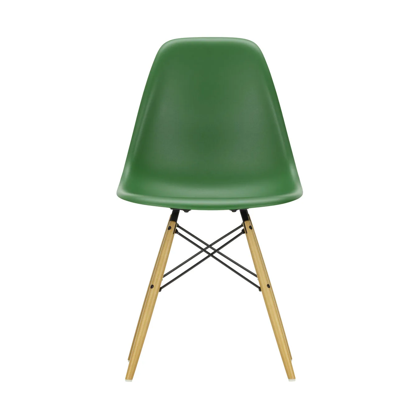 Eames Plastic Side Chair RE DSW stol, 17 emerald -golden maple Vitra