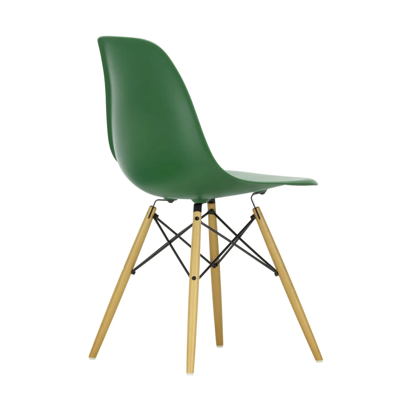 Eames Plastic Side Chair RE DSW stol, 17 emerald -golden maple Vitra