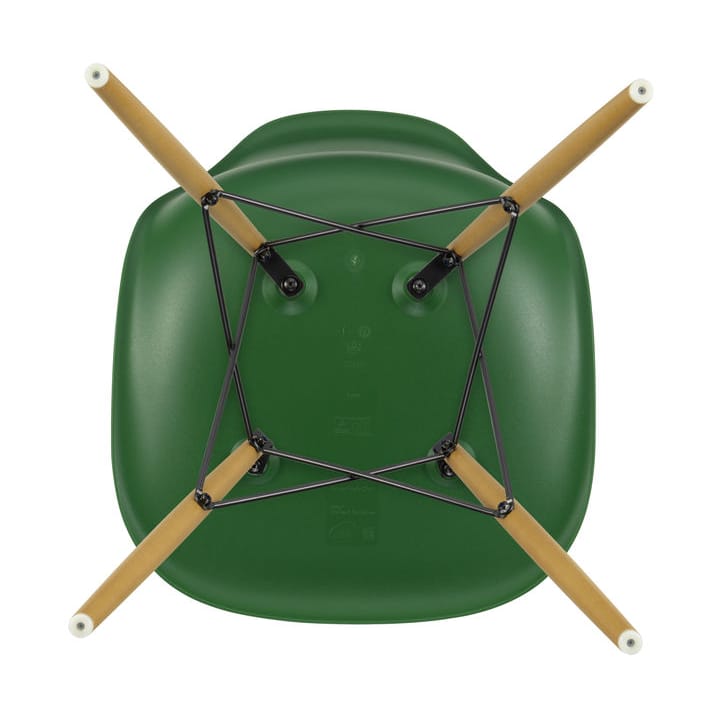 Eames Plastic Side Chair RE DSW stol, 17 emerald -golden maple Vitra