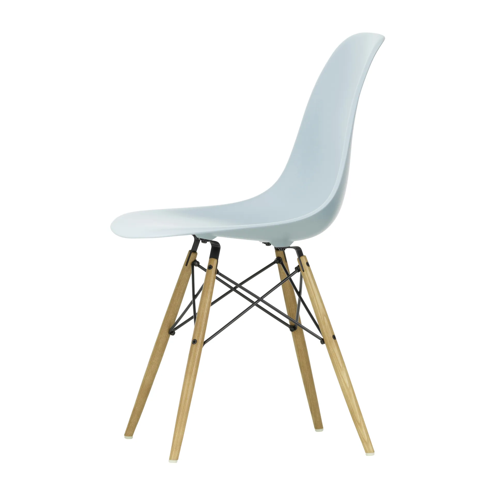 Eames Plastic Side Chair RE DSW stol, 23 ice grey-ash Vitra