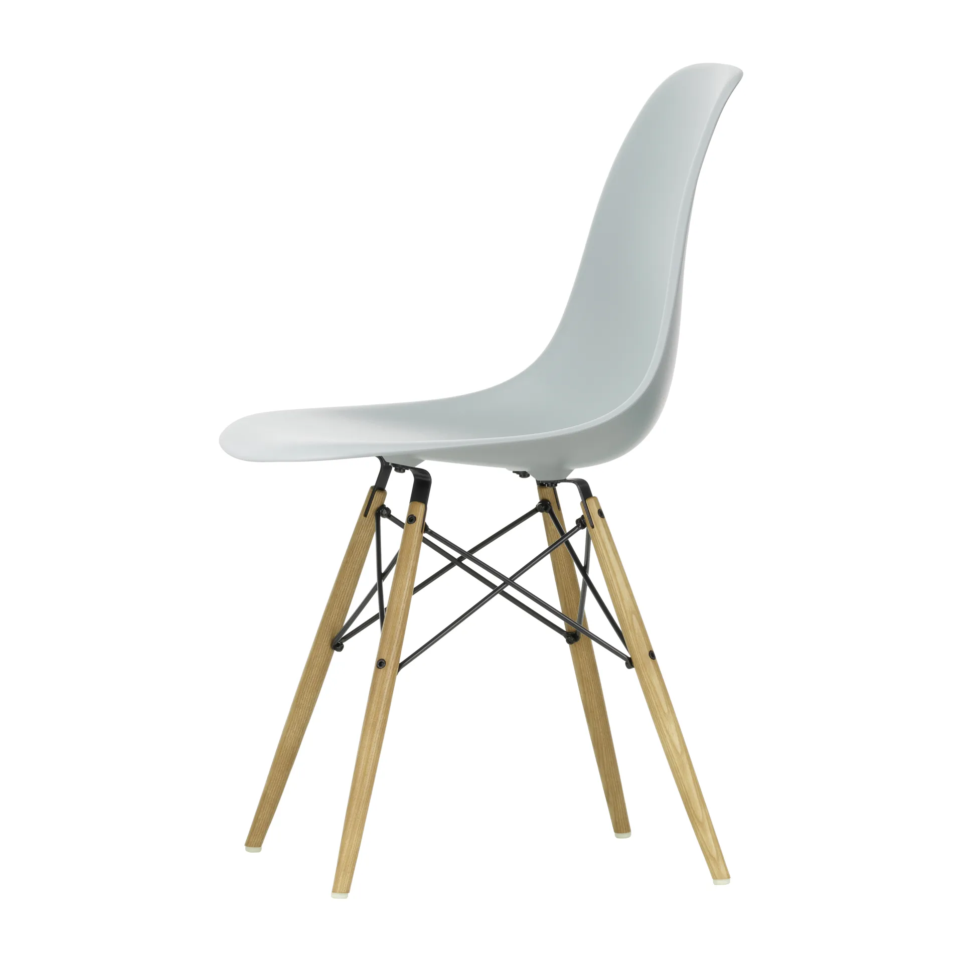 Eames Plastic Side Chair RE DSW stol, 24 light grey-ash Vitra