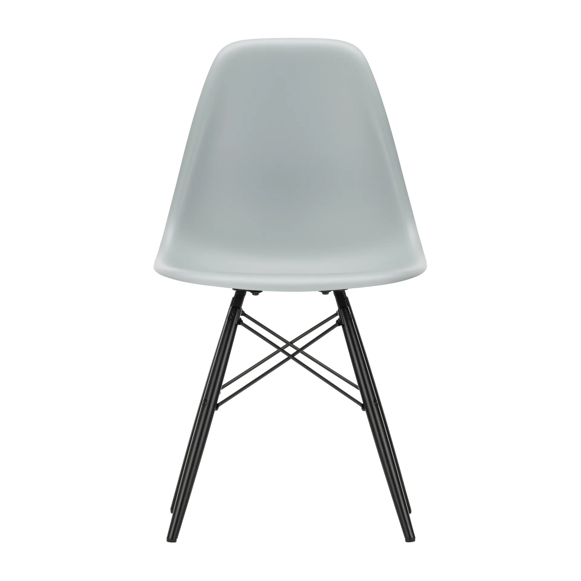 Eames Plastic Side Chair RE DSW stol, 24 light grey-black maple Vitra