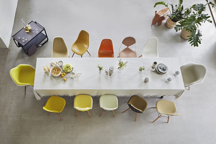 Eames Plastic Side Chair RE DSW stol, 34 mustard-ash Vitra