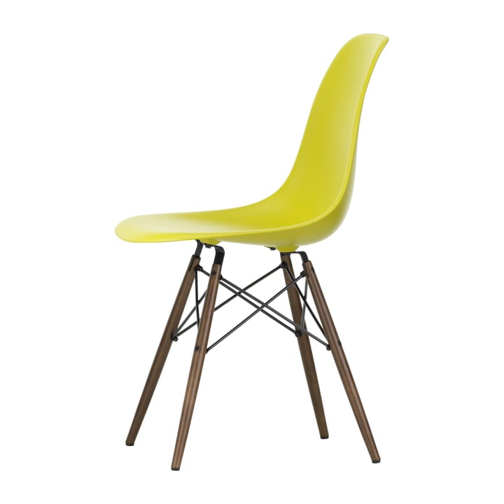 Eames Plastic Side Chair RE DSW stol, 34 mustard-dark maple Vitra