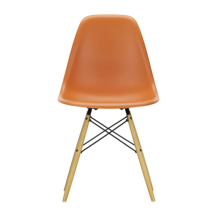 Eames Plastic Side Chair RE DSW stol - 43 rusty orange-golden maple - Vitra