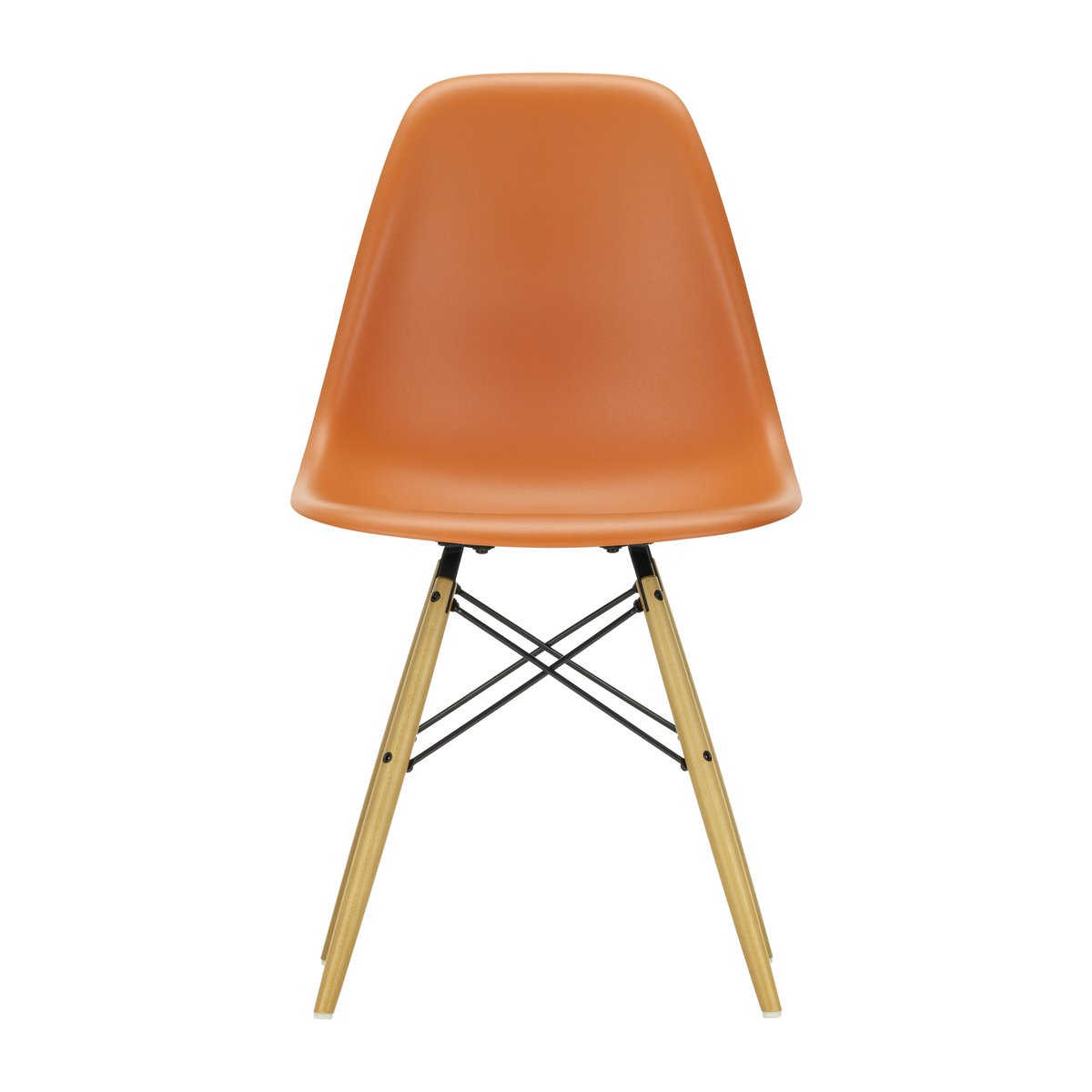 Vitra Eames Plastic Side Chair RE DSW stol 43 rusty orange-golden maple