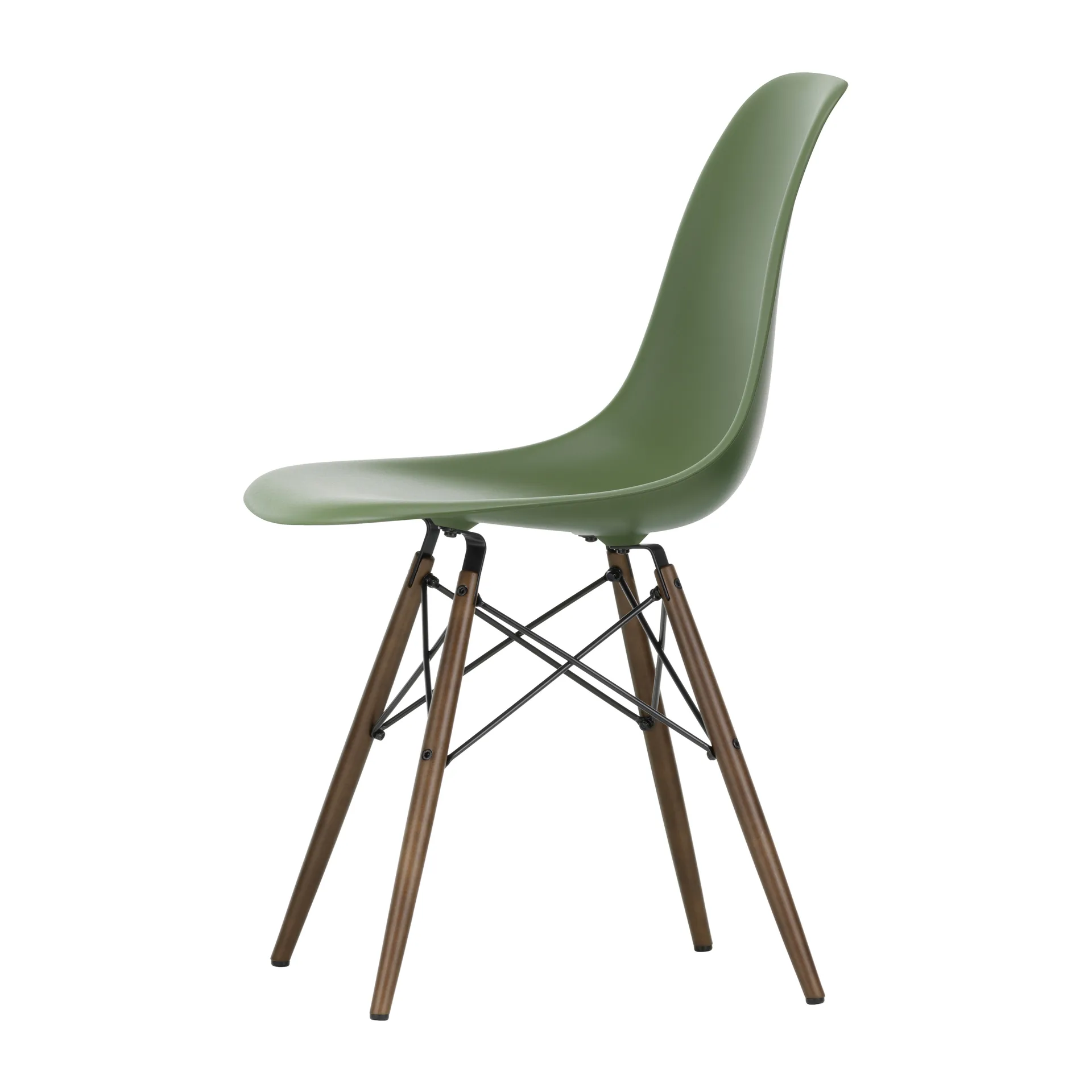 Eames Plastic Side Chair RE DSW stol, 48 forest-dark maple Vitra