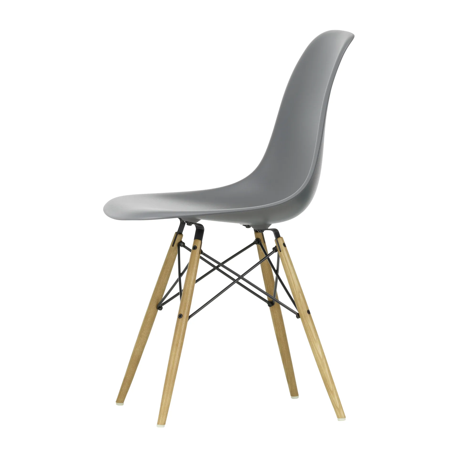 Eames Plastic Side Chair RE DSW stol, 56 granite grey-ash Vitra
