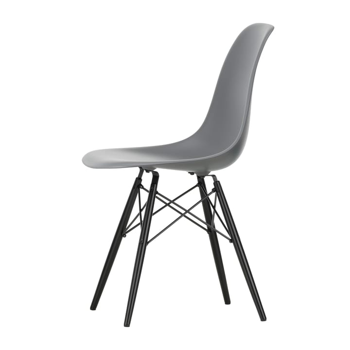 Eames Plastic Side Chair RE DSW stol - 56 granite grey-black maple - Vitra