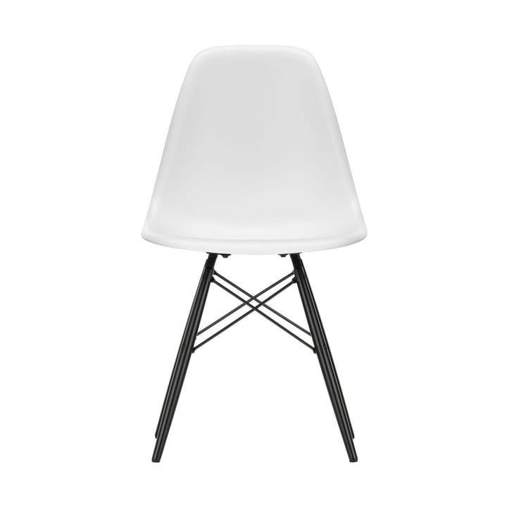 Eames Plastic Side Chair RE DSW stol - 85 cotton white-black maple - Vitra