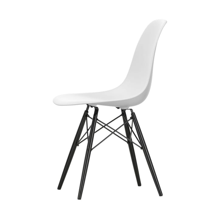 Eames Plastic Side Chair RE DSW stol, 85 cotton white-black maple Vitra