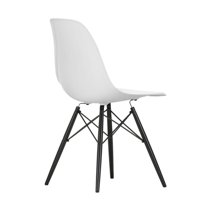 Eames Plastic Side Chair RE DSW stol, 85 cotton white-black maple Vitra