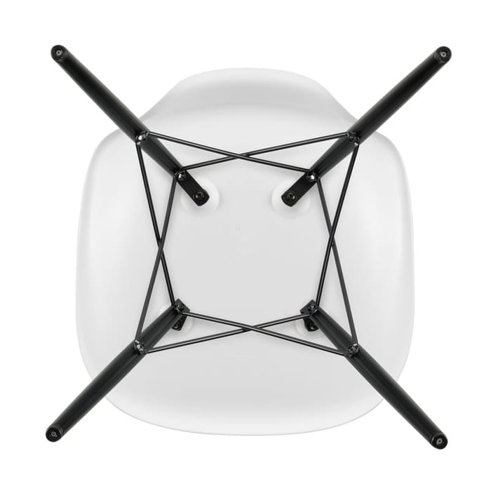 Eames Plastic Side Chair RE DSW stol, 85 cotton white-black maple Vitra