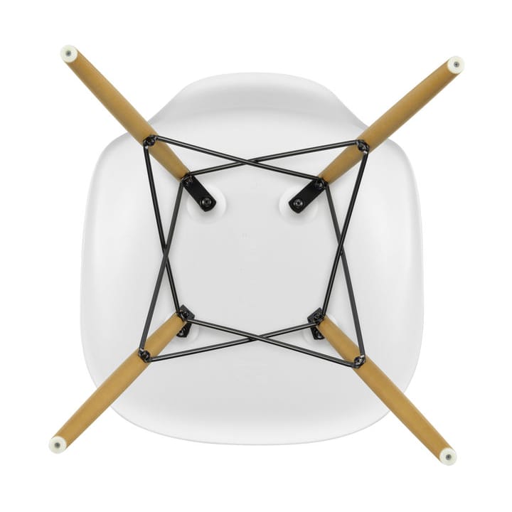 Eames Plastic Side Chair RE DSW stol, 85 cotton white-golden maple Vitra