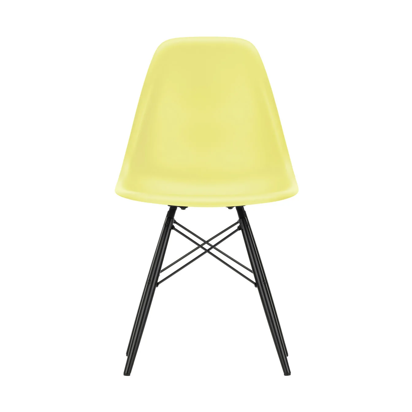 Eames Plastic Side Chair RE DSW stol, 92 citron-black maple Vitra
