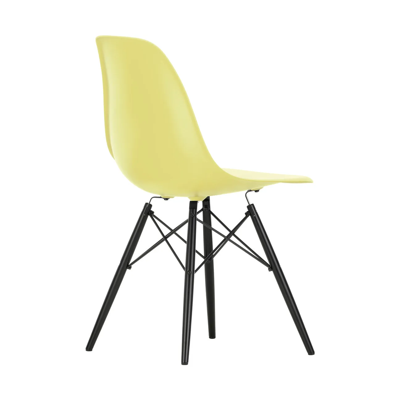 Eames Plastic Side Chair RE DSW stol, 92 citron-black maple Vitra