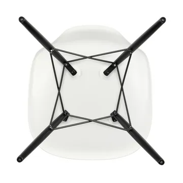 Eames Plastic Side Chair RE DSW stol - White-black maple - Vitra