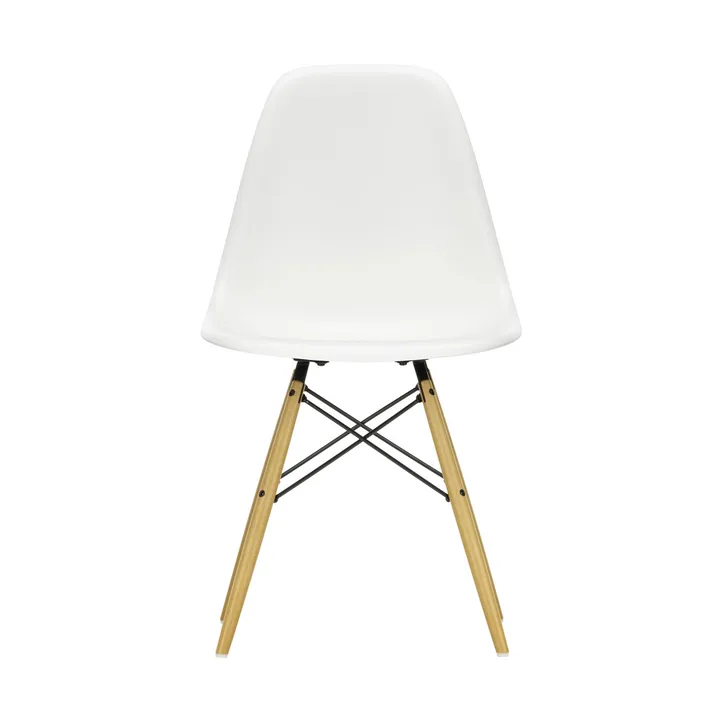 Eames Plastic Side Chair RE DSW stol - White-golden maple - Vitra