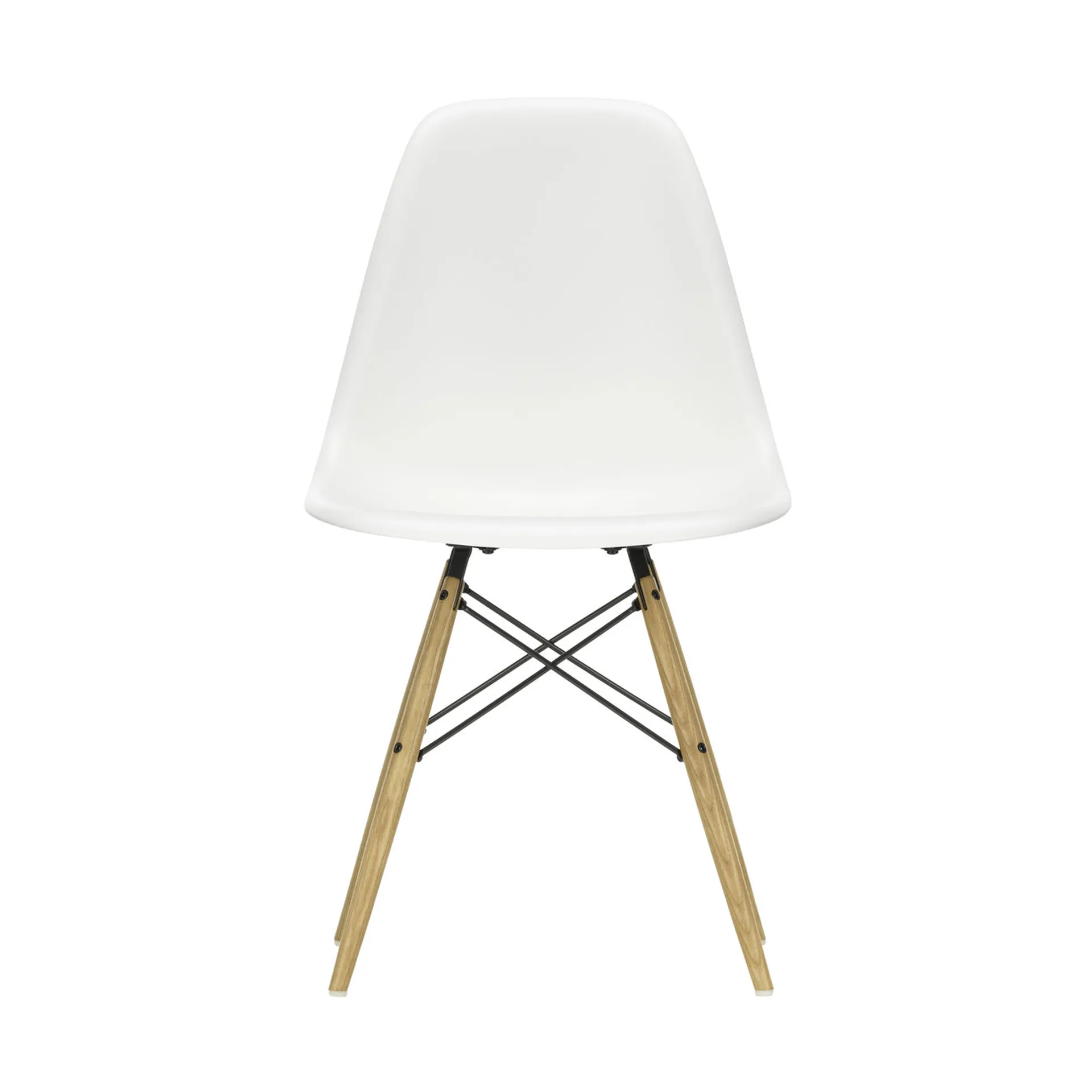 Eames Plastic Side Chair RE DSW stol, White-honey tone ash Vitra