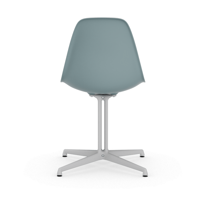 Eames Plastic Side Chair RE La Fonda base, 23 ice grey-04 white powder coated Vitra