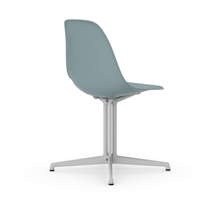 Eames Plastic Side Chair RE La Fonda base, 23 ice grey-04 white powder coated Vitra