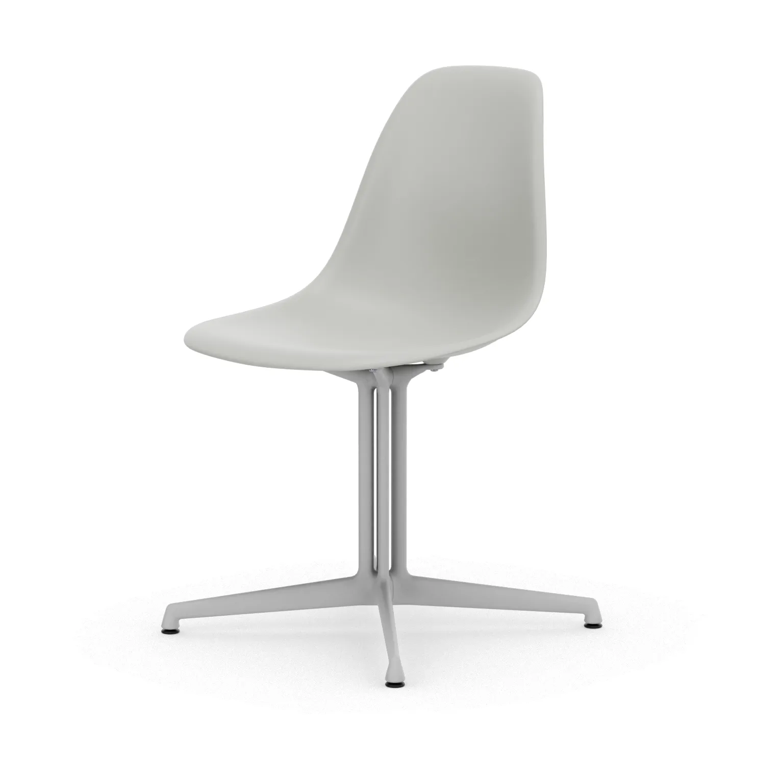 Eames Plastic Side Chair RE La Fonda base, 85 cotton white-04 white powder coated Vitra