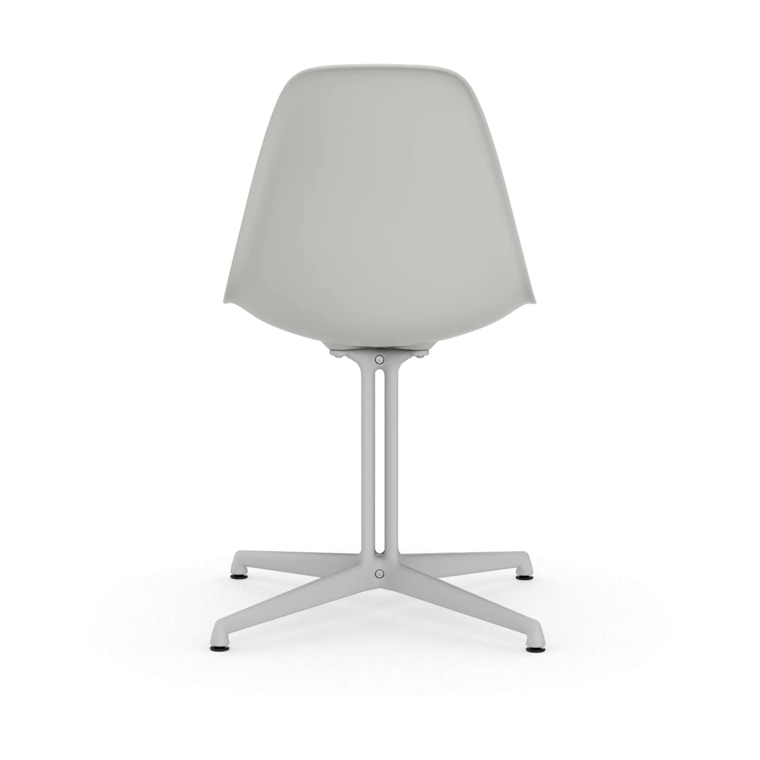 Eames Plastic Side Chair RE La Fonda base, 85 cotton white-04 white powder coated Vitra