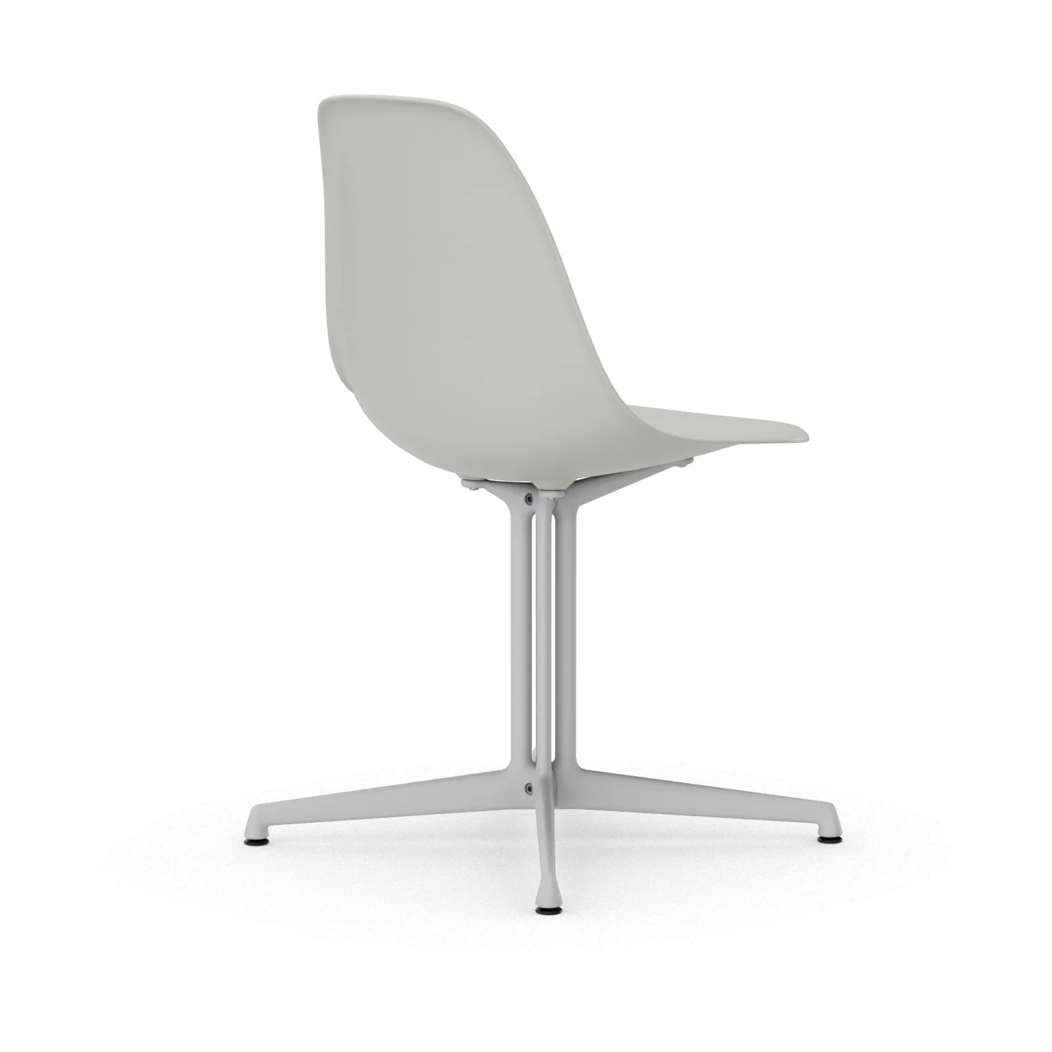 Eames Plastic Side Chair RE La Fonda base, 85 cotton white-04 white powder coated Vitra