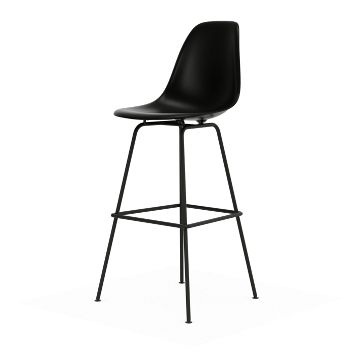 Eames Plastic Stool RE barpall - High Black-black - Vitra