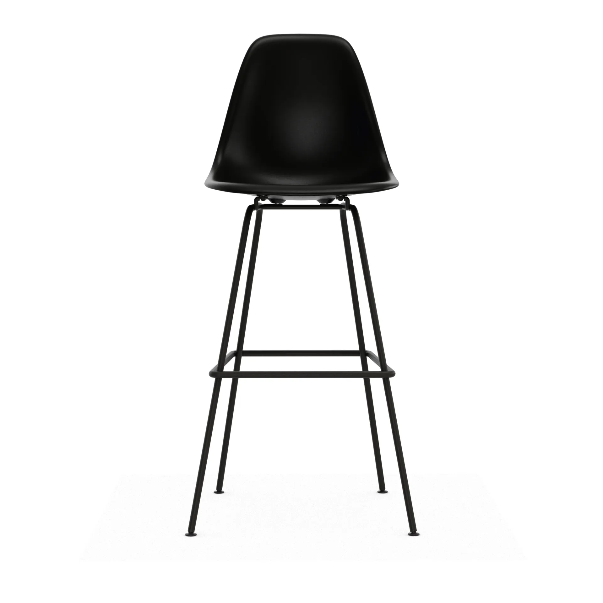 Eames Plastic Stool RE barpall, High Black-black Vitra